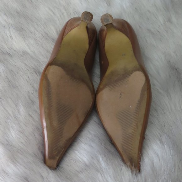 BROWNS COUTURE NUTMEG WITH GOLD EDGE SHOES - Picture 8 of 10